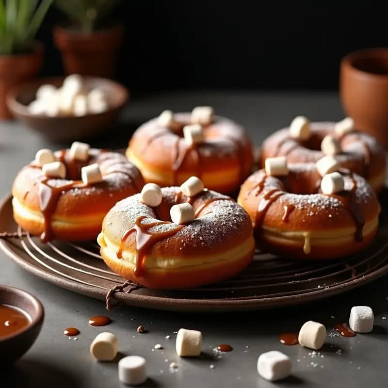 Donuts RELLENOS de Nutella y Marshmallows con Glaseado de Caramelo Salado: El Postre que te Hará Olvidar las Dietas