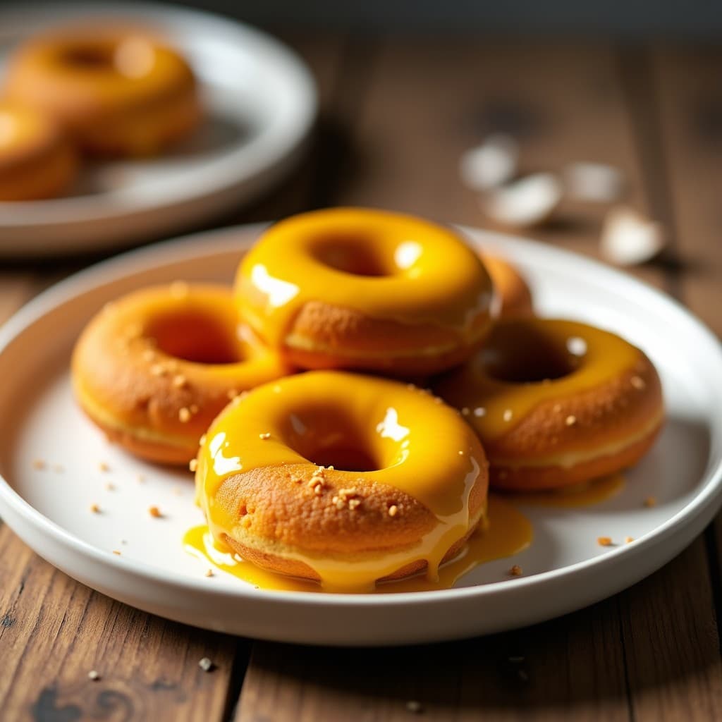 Donuts de Proteína de Guisante con Glaseado de Cúrcuma: Postre Keto en Airfryer