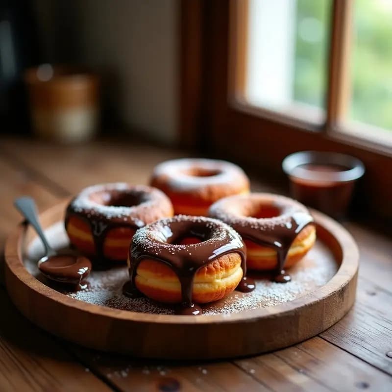 Donuts Rellenos de Nutella y Bañados en Chocolate Negro: Dulce Pecado de Éxito Asegurado