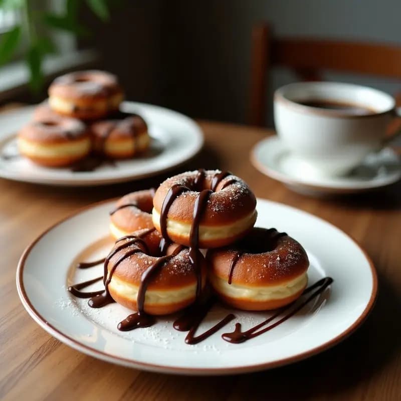 Donuts Rellenos de Nutella y Cubiertos de Chocolate Blanco: Receta para Desayunos de Rey