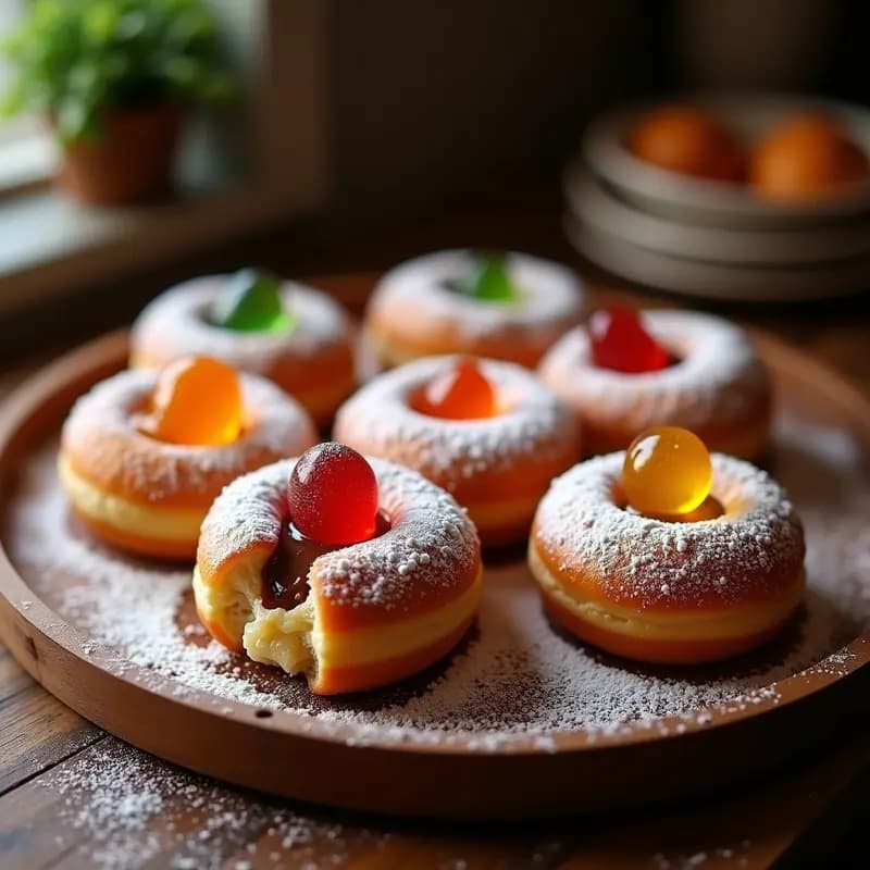 Donuts Rellenos de Nutella y Toppings de Gominolas: El Desayuno Más Dulce y Adictivo