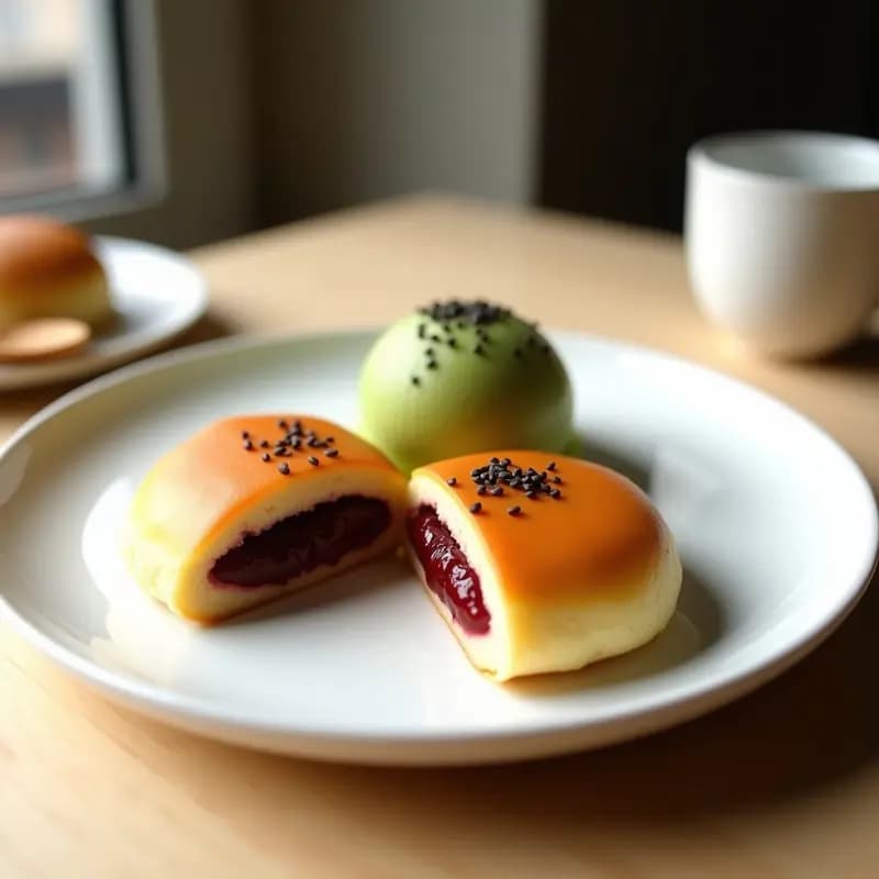 Dorayaki de Frijoles Rojos y Helado de Té Verde: Postre Japonés Fusion