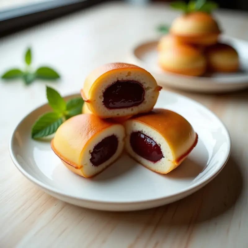 Dorayaki de Harina de Almendra y Red Bean Paste: Postre Japonés Keto Sin Gluten