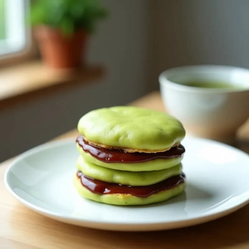 Dorayaki de Matcha y Azuki: Postre Japonés Vegano con Toque Terroso