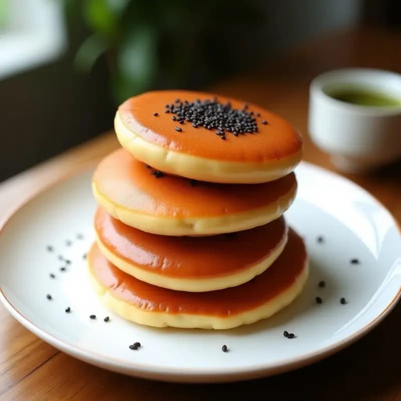 Dorayaki de Mochi y Crema de Anko: Postre Japonés Estaño y Sin Lácteos