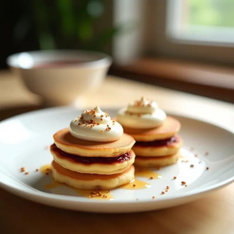 Dorayaki de Red Bean Paste y Crema de Vanilla: Pancakes Japoneses Dulces Rellenos