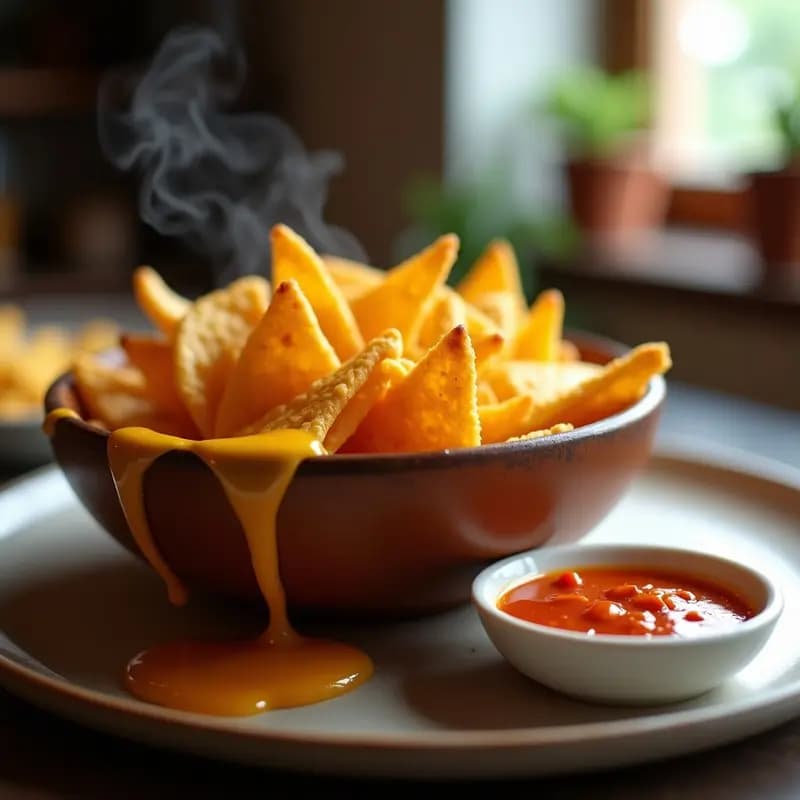 Doritos Caseros con Queso Nacho y Salsa Picante de habanero: Receta de Aperitivo Adictivo