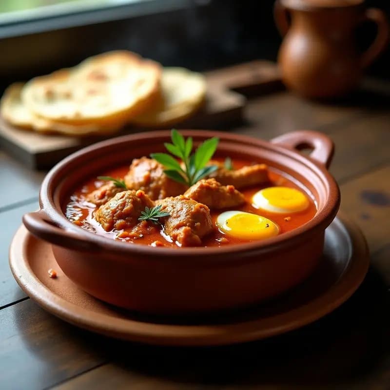 Doro Wat Etiopía: Estofado de Pollo con Berbere y Huevos Duros en Olla de Barro