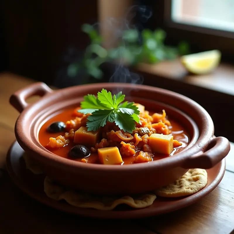Doro Wat Etíope con Jackfruit: Estofado Vegano de Especias Berbere y Berenjenas