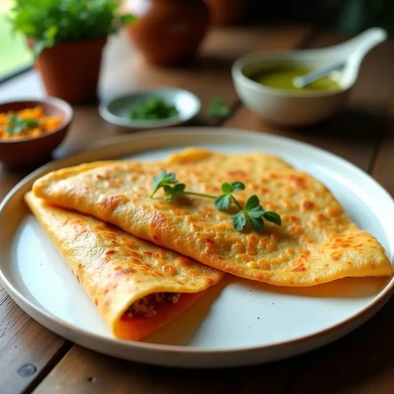 Dosa India de Lentejas y Arroz: Receta Vegana y Crispy en Sartén