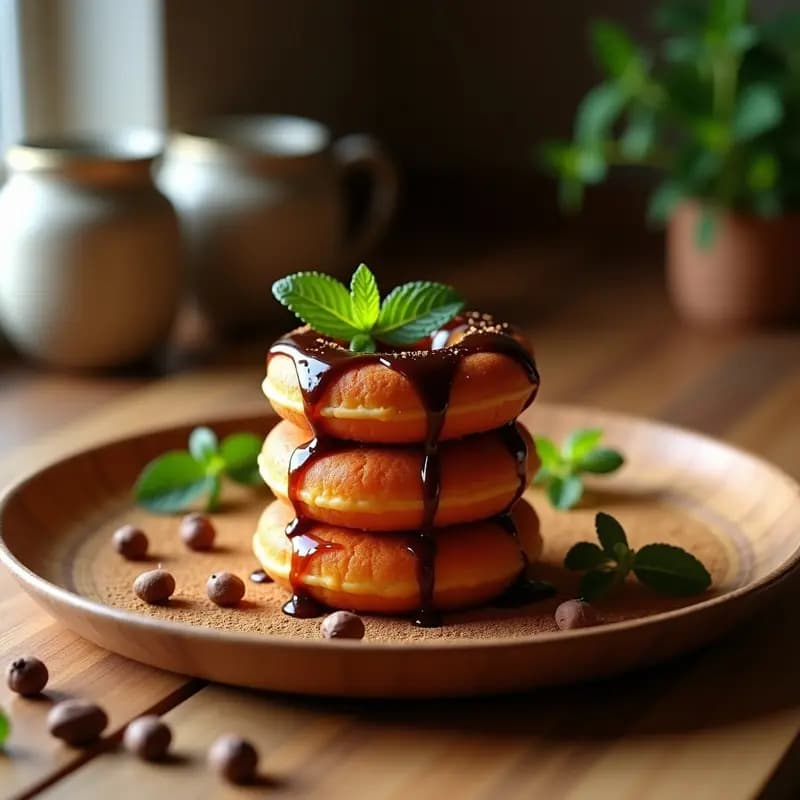 Doughnuts de Batata y Cardamomo con Glaseado de Café: Postre Indio Vegano en Airfryer