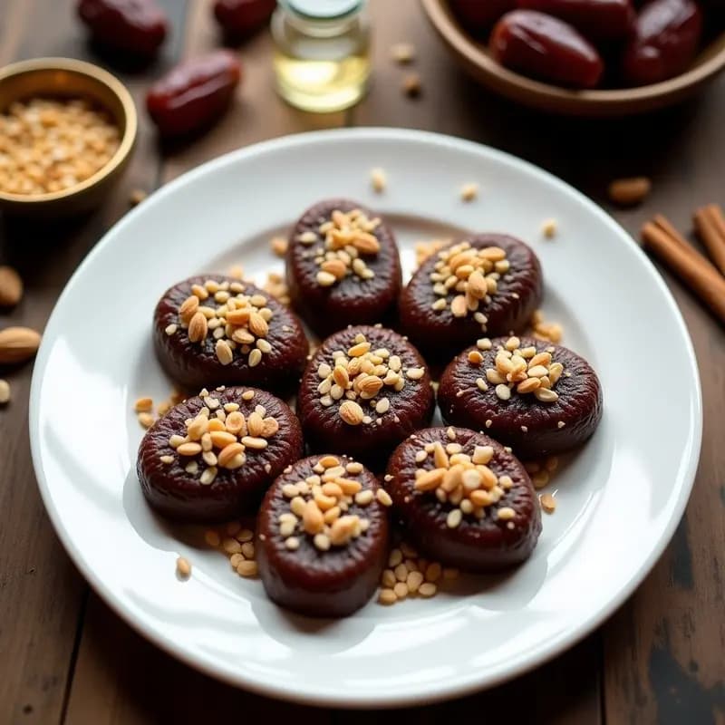 Dulkan de Dátiles y Almendras: Postre Árabe Energético Sin Azúcar Refinado