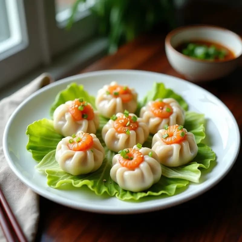 K.dumpings de Coliflor y Camarones al Vapor: Receta China Keto y Baja en Carbohidratos