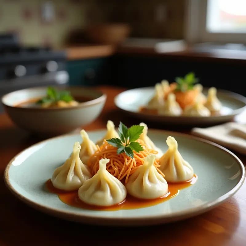 Dumplings Japoneses de Berenjena y Queso de Cabra: Receta Vegana al Vapor con Umami