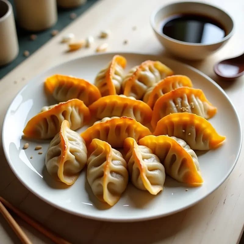 Dumplings de Calabaza y Jengibre: Receta China Vegana en Airfryer con Salsa de Soja