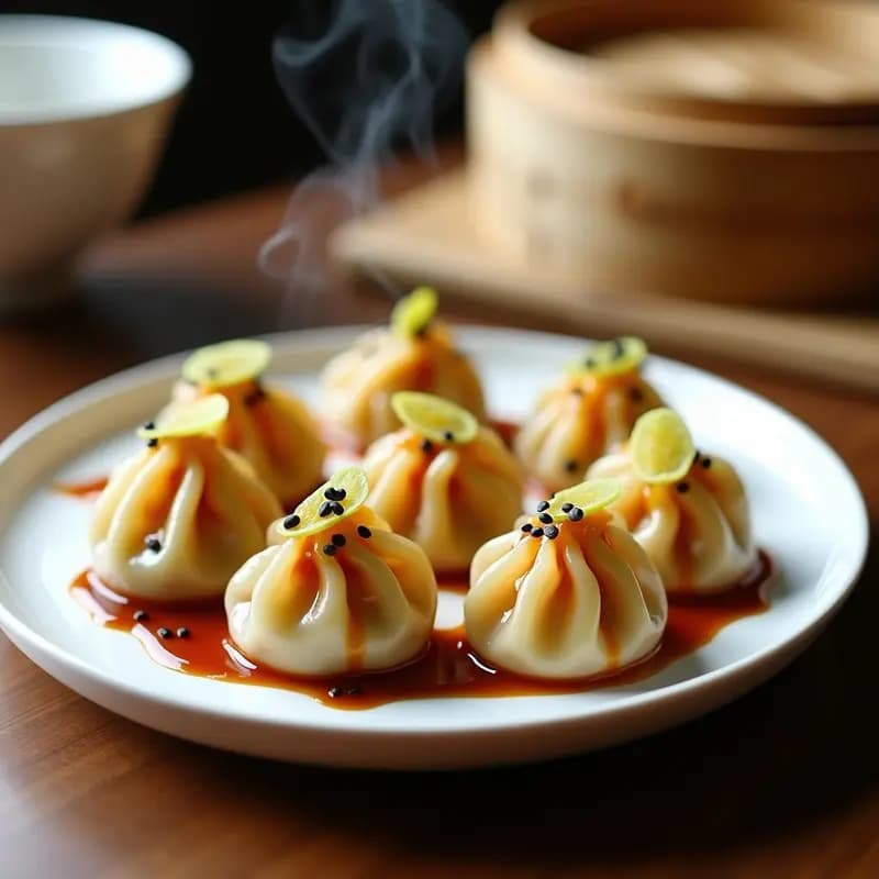 Dumplings de Calabaza y Jengibre con Salsa de Tamari: Receta Japonesa Vegana al Vapor
