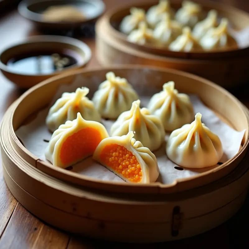 Dumplings de Calabaza y Queso Feta al Vapor: Receta China Vegetariana en 15 Minutos