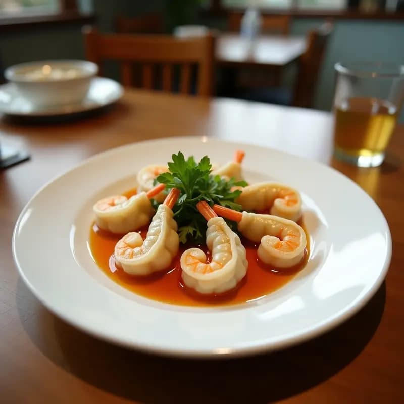 Dumplings de Camarón y Cilantro: Receta China en Airfryer con Salsa de Chile y Ajo