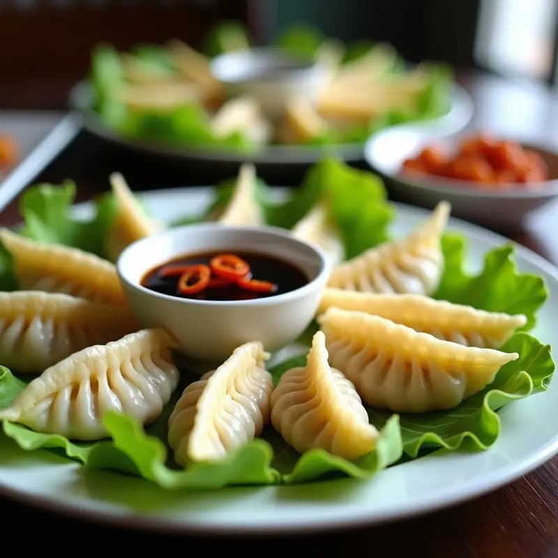 Dumplings de Camarones y Cilantro al Vapor: Receta China Gourmet en 15 Minutos