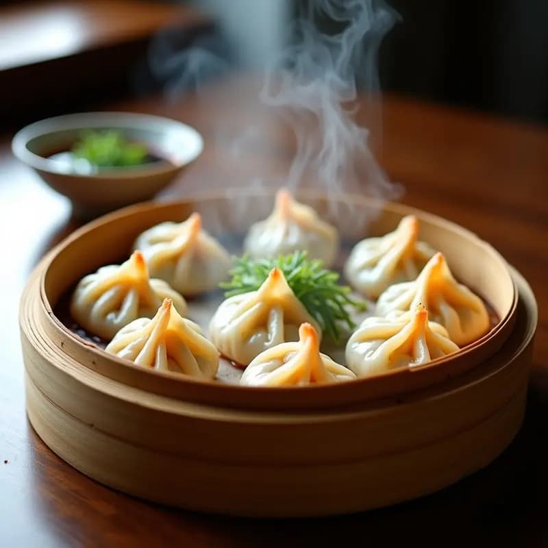 Dumplings Chinos de Camarón y Jengibre: Receta al Vapor con Salsa de Soja y Vinagre