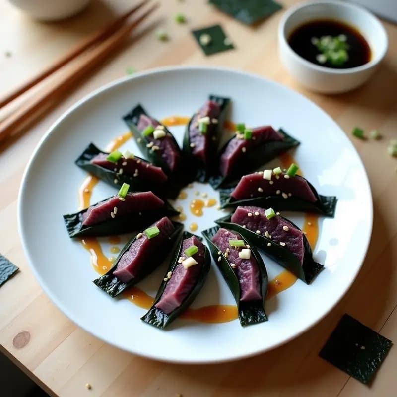 Dumplings de Camote Morado y Tofu: Receta China Crudivegana con Salsa de Sésamo