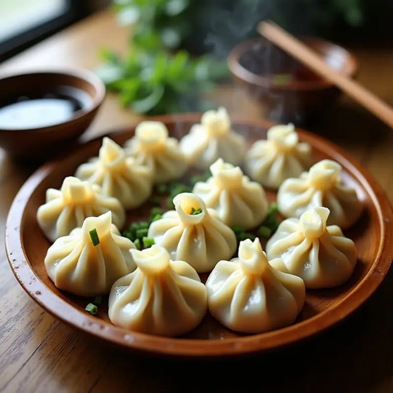 Dumplings de Cerdo y Cebolla Verde: Receta China para Steamer en 30 Minutos