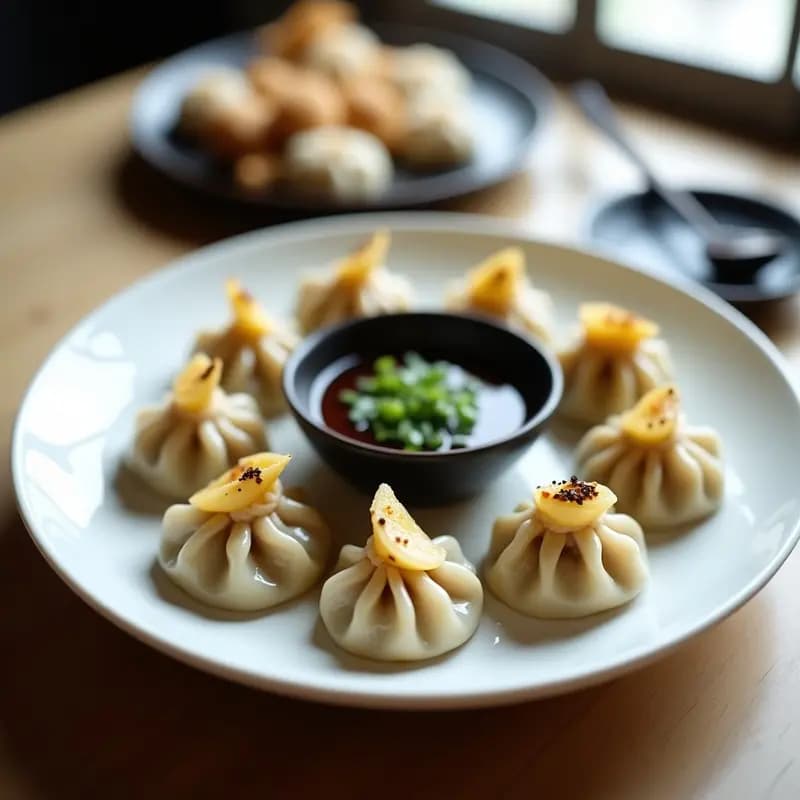 Dumplings Japonesas de Cerdo y col con Salsa de Soja y Jengibre: Receta al Vapor