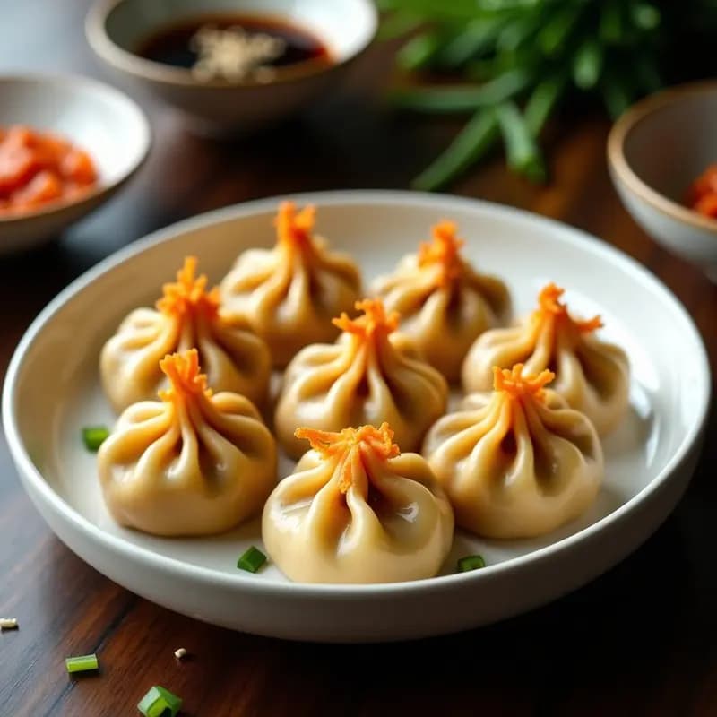 Dumplings de Cerdo y Repollo Fermentado: Receta China en Airfryer Crujiente