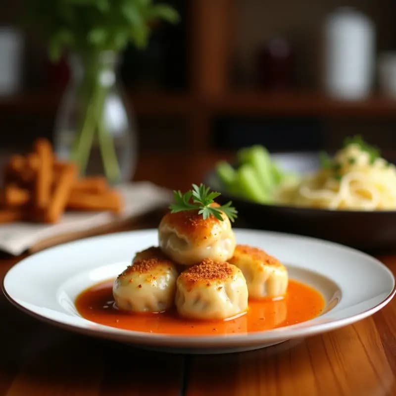 Dumplings de Cerdo y Repollo en Salsa de Sésamo: Receta China para Congelar y Freír