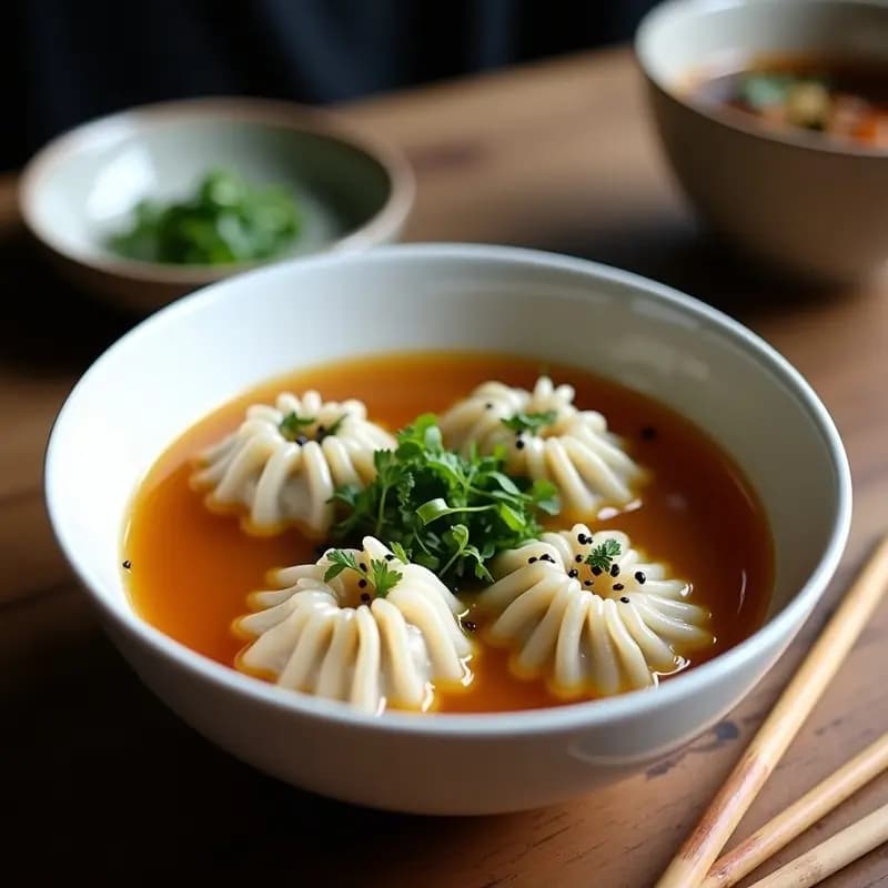 Dumplings Japoneses de Cerdo y Repollo en Sopa Miso: Receta Reconfortante y Casera