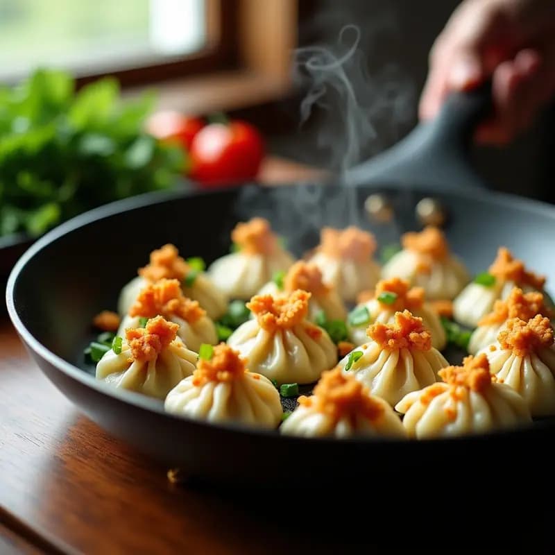 Dumplings de Col Rellenos de Cerdo y Jengibre: Receta China en Sartén y Ultra Sabrosa
