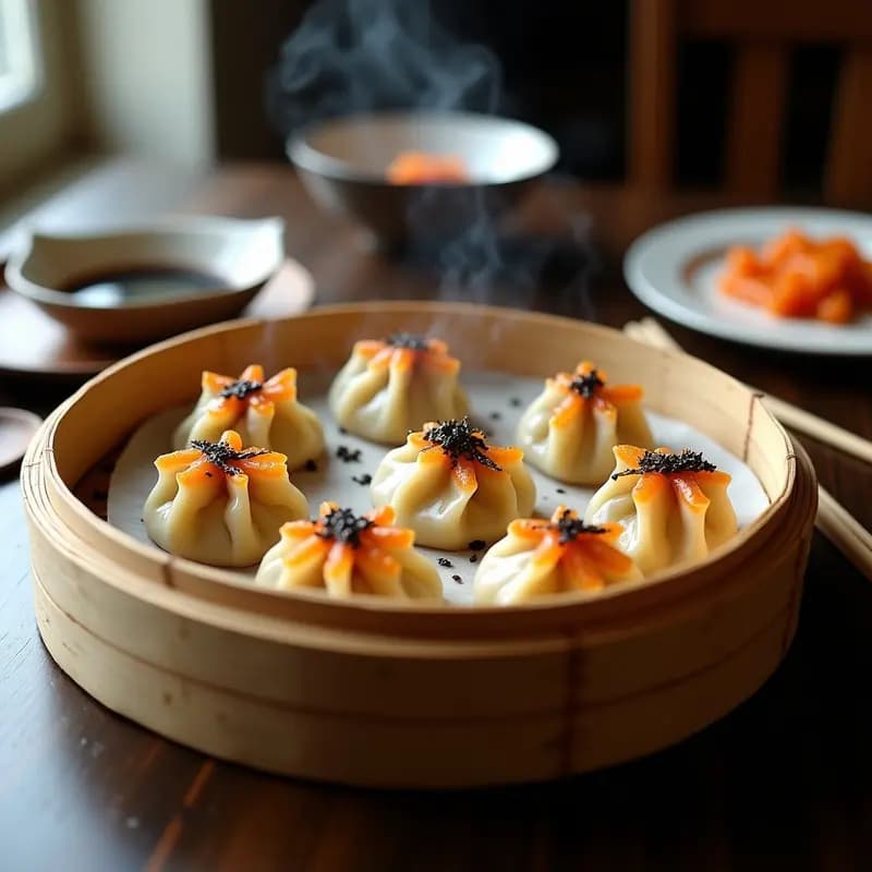 Dumplings de col fermentada y jengibre: Receta coreana vegana al vapor