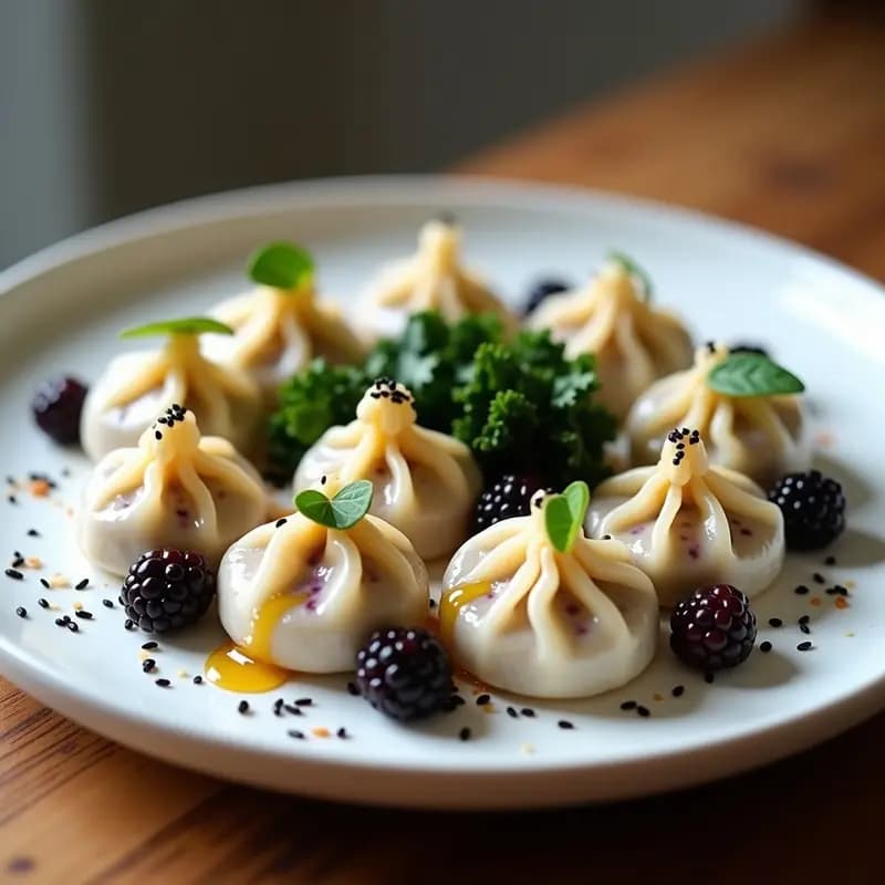 Dumplings de Col Rizada y Zarzamoras: Receta China Vegana y Alta en Antioxidantes