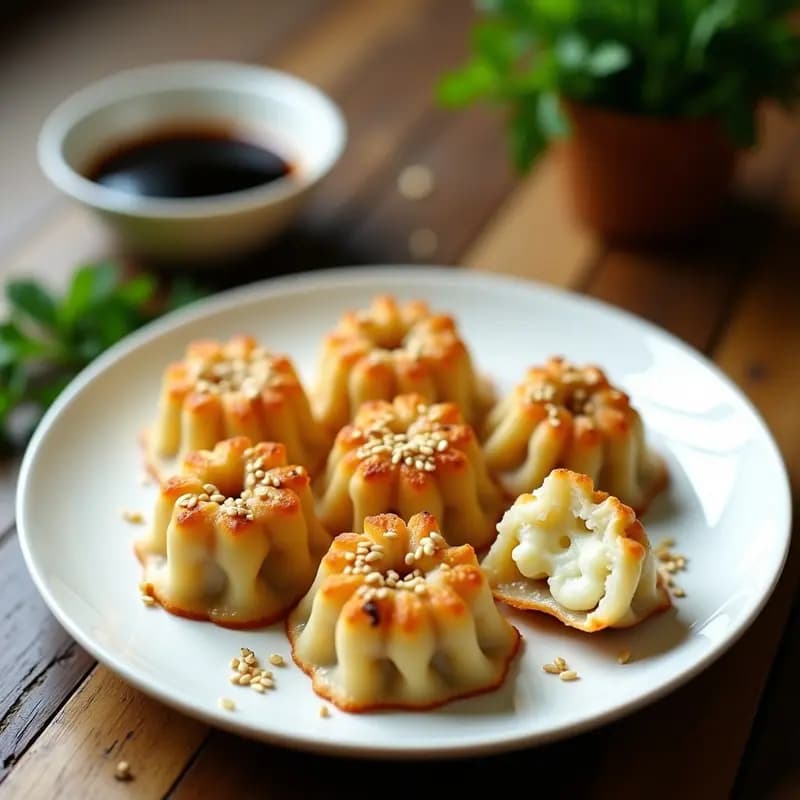 Dumplings de Coliflor y Queso Feta: Aperitivo Chino Bajas Calorías