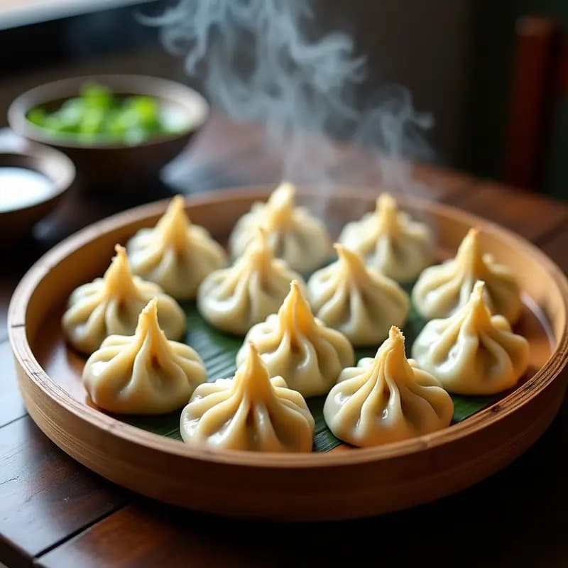 Dumplings Chinos de Espárragos y Hongos: Receta al Vapor Sin Harina en Airfryer