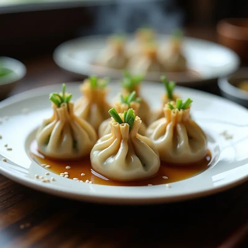 Dumplings de Espárragos y Hongos Shimeji: Receta China al Vapor y Keto