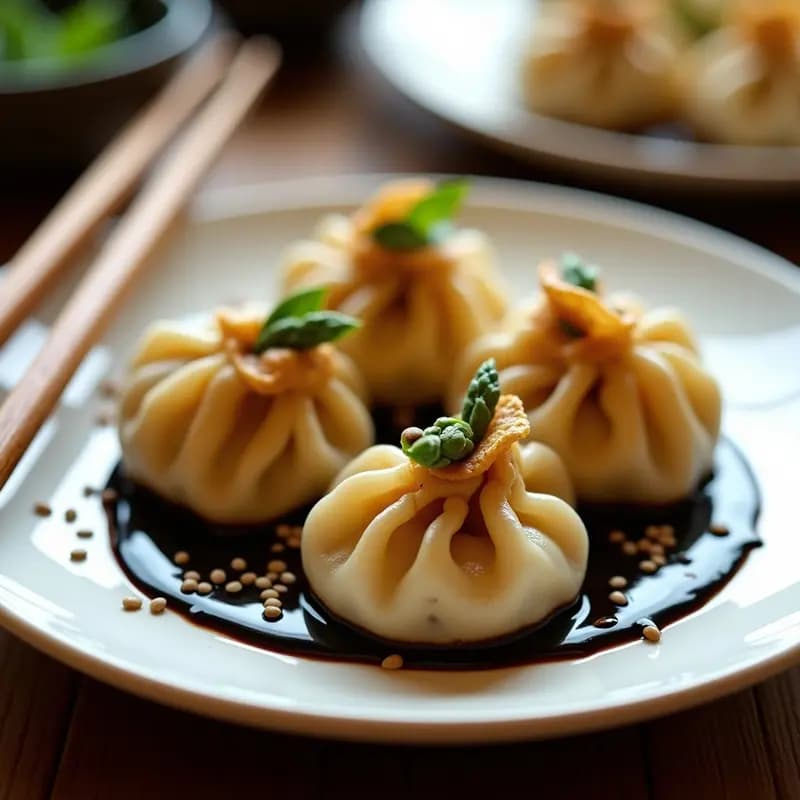 Dumplings de Espárragos y Tofo Sedoso: Receta China en Airfryer y Vegana