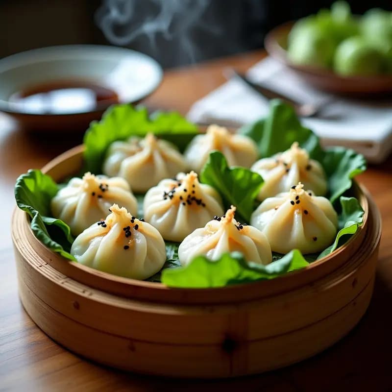 Dumplings Chinos de Espárragos y Tofu Sedoso: Receta al Vapor y Sin Freír