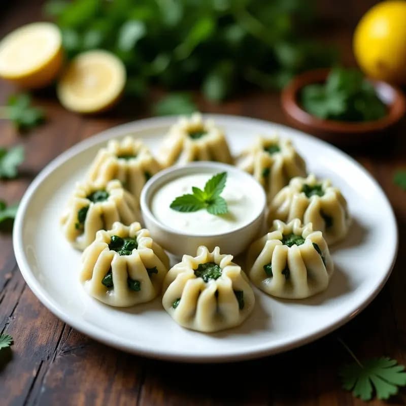Dumplings de Espinaca y Queso Paneer: Aperitivo Indio al Vapor con Toque Cremoso