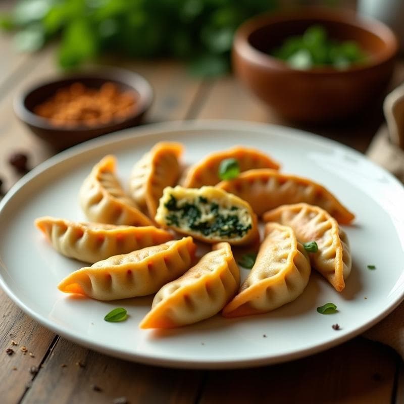 Dumplings de Espinacas y Queso paneer: Receta India en Airfryer y Alta en Hierro