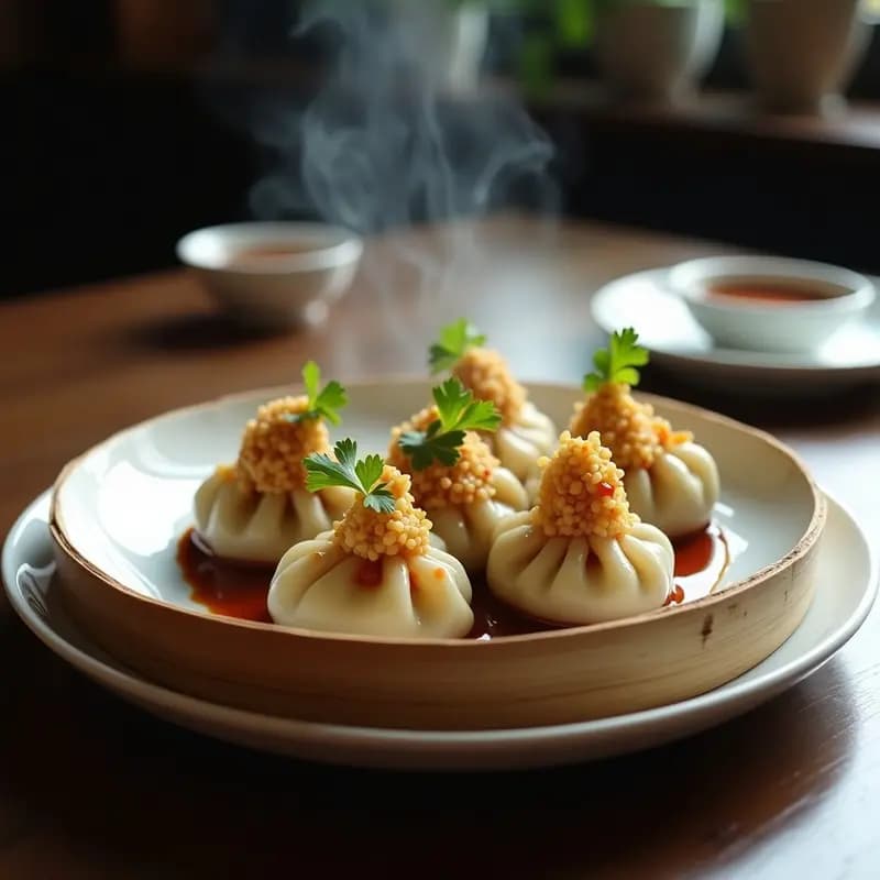 Dumplings de Gamitana y Cacahuete: Receta China Innovadora con Salsa de Hoisin