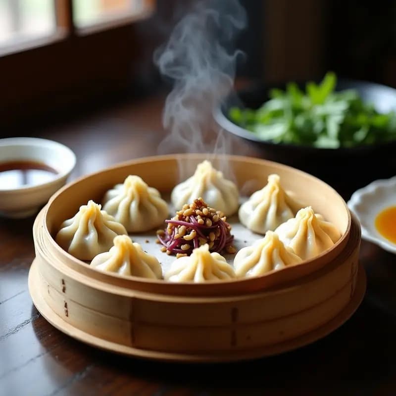 Dumplings de Hongos Shiitake y Cebolla Caramelizada: Receta China en Vaporera y Vegana