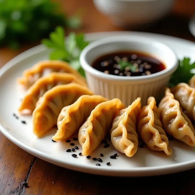 Dumplings de Hongos Shiitake y Cebolla Morada: Aperitivo Chino en Airfryer Sin Aceite