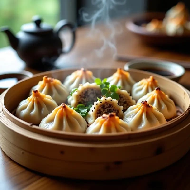 Dumplings Chinos de Hongos Shiitake y Repollo en Vapor: Receta Keto y Sin Gluten