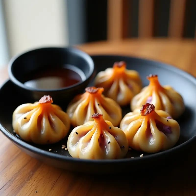 Dumplings Japoneses de Camote Morado y Shitake: Aperitivo en Airfryer Sin Aceite