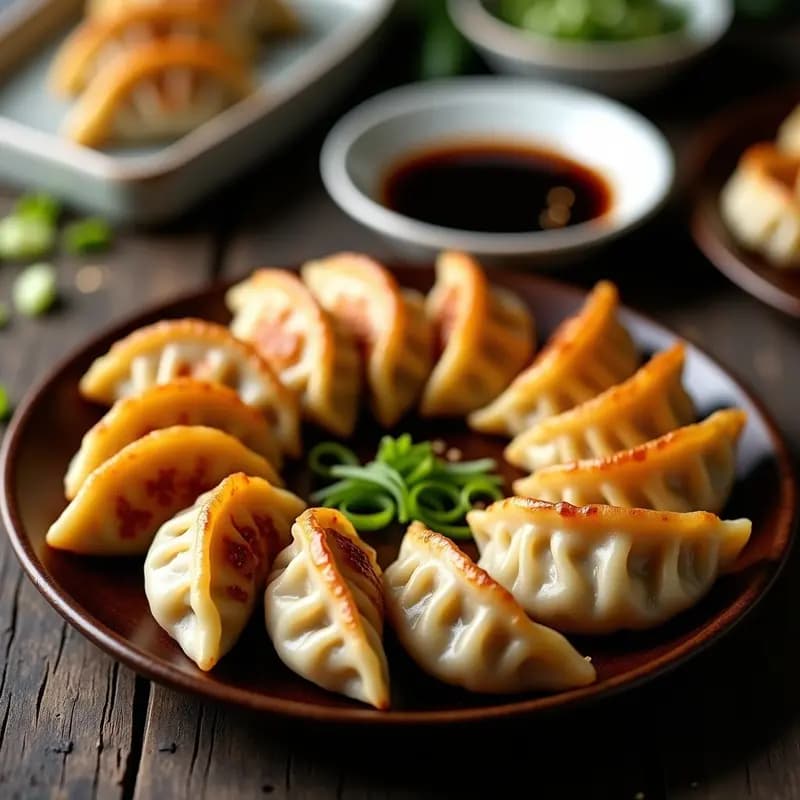 Dumplings Japoneses de Cerdo y Repollo: Receta en Airfryer con Salsa Soja