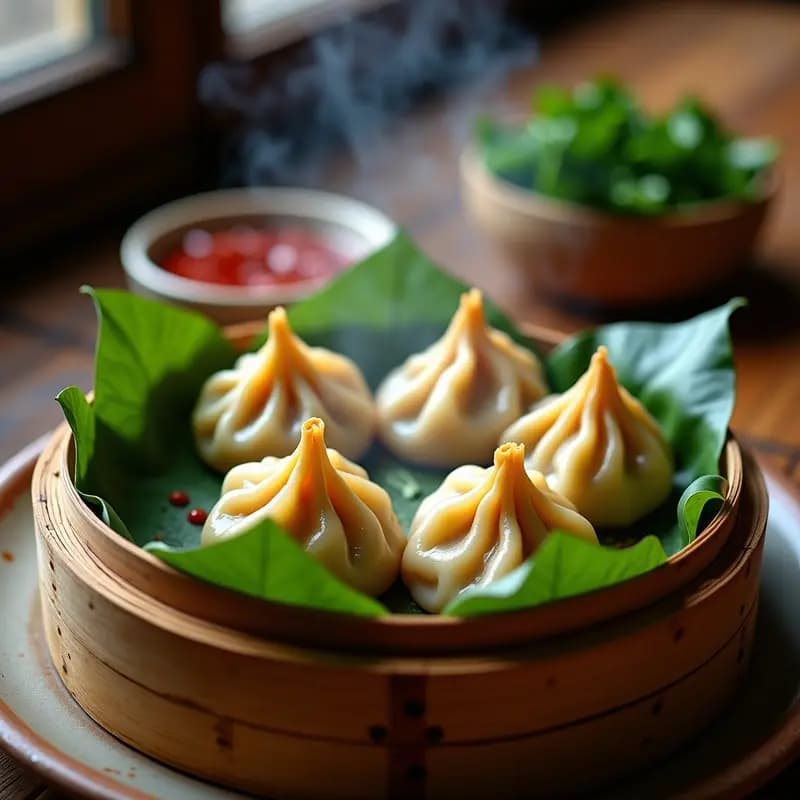Dumplings Nepalíes de Yak y Cebolla: Receta Himalaya en Vapor con Especias