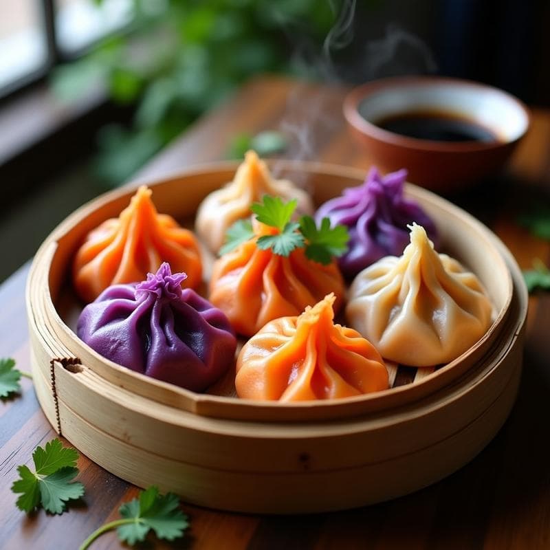 Dumplings de Repollo y Zanahoria al Vapor: Aperitivo Chino Vegano en 25 Minutos