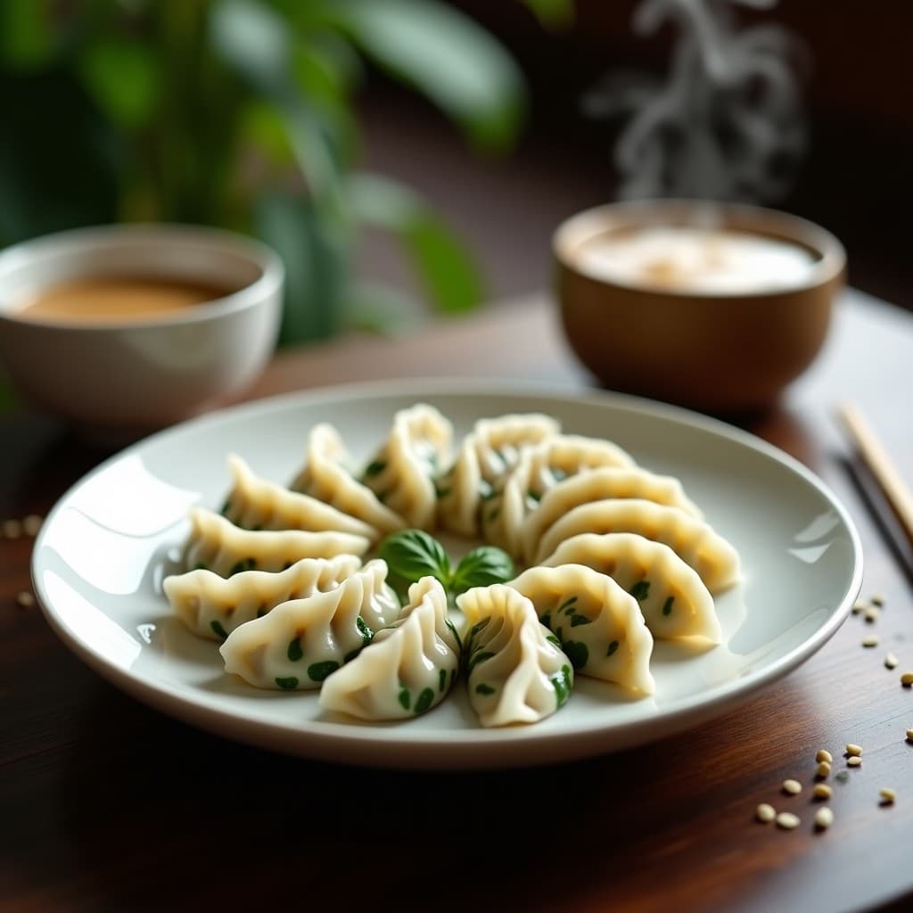 Dumplings de Tofu y Espinacas al Vapor: Receta China Sin Gluten y Baja en Calorías