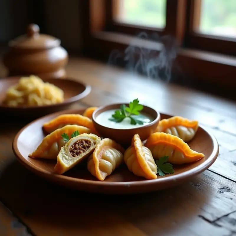 Dumplings Nepaleses de Yak y Cebolla: Empanadillas Himalayas en Airfryer